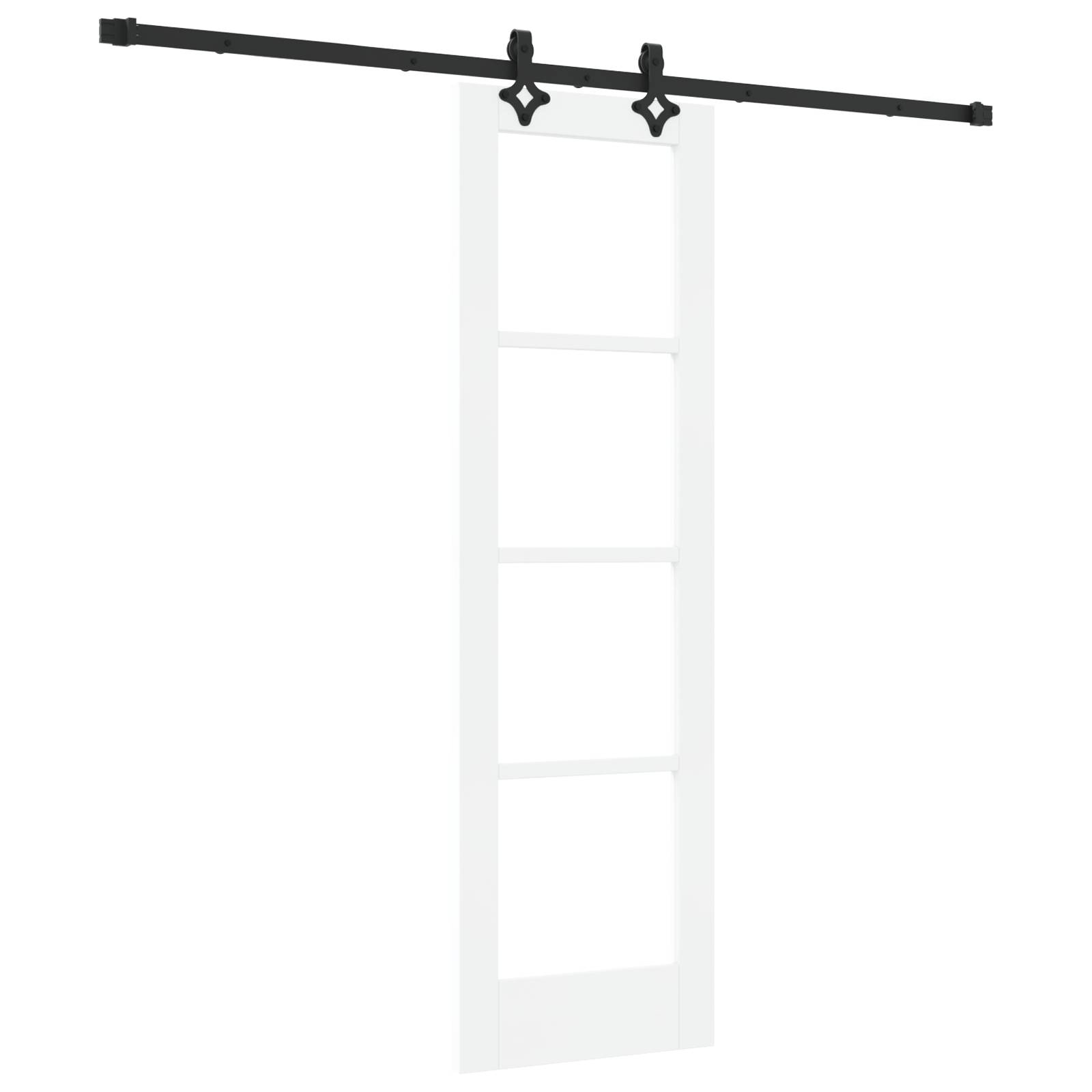 vidaXL Schiebetür mit Hardware-Set Weiß 61x198.5 cm Massivholz Kiefer