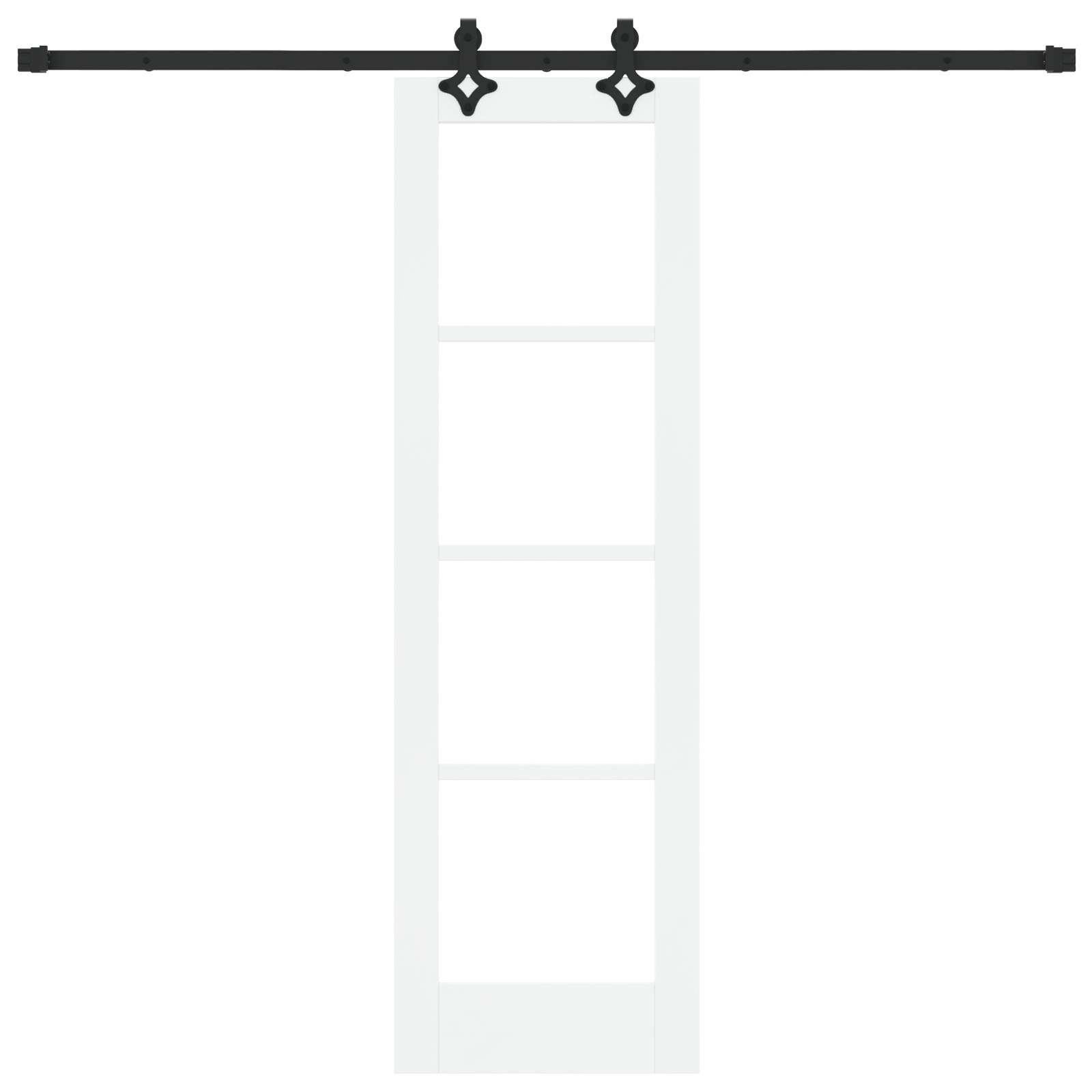 vidaXL Schiebetür mit Hardware-Set Weiß 61x198.5 cm Massivholz Kiefer