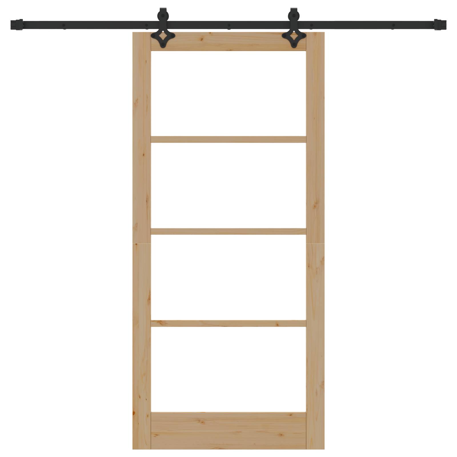 vidaXL Schiebetür mit Hardware-Set 93x202 cm Vollholz-Kiefer