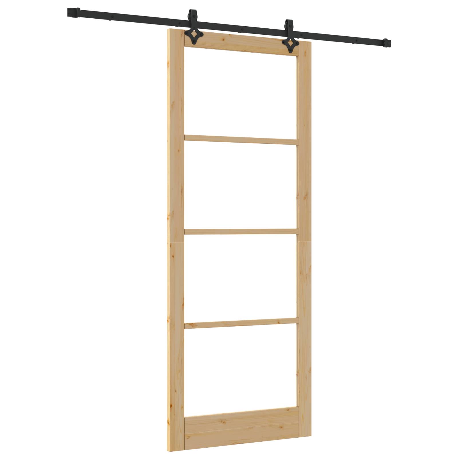 vidaXL Schiebetür mit Hardware-Set 93x232 cm Massivholz-Kiefer