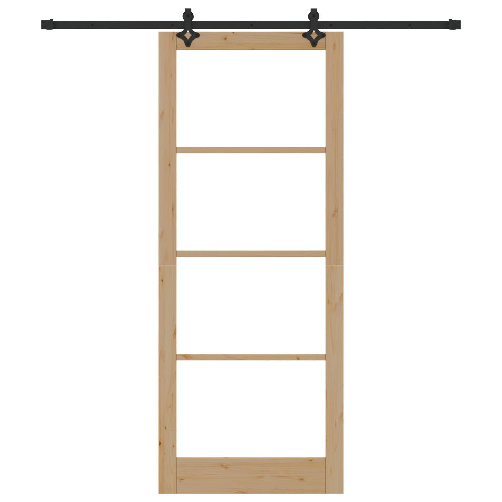 vidaXL Schiebetür mit Hardware-Set 93x232 cm Massivholz-Kiefer
