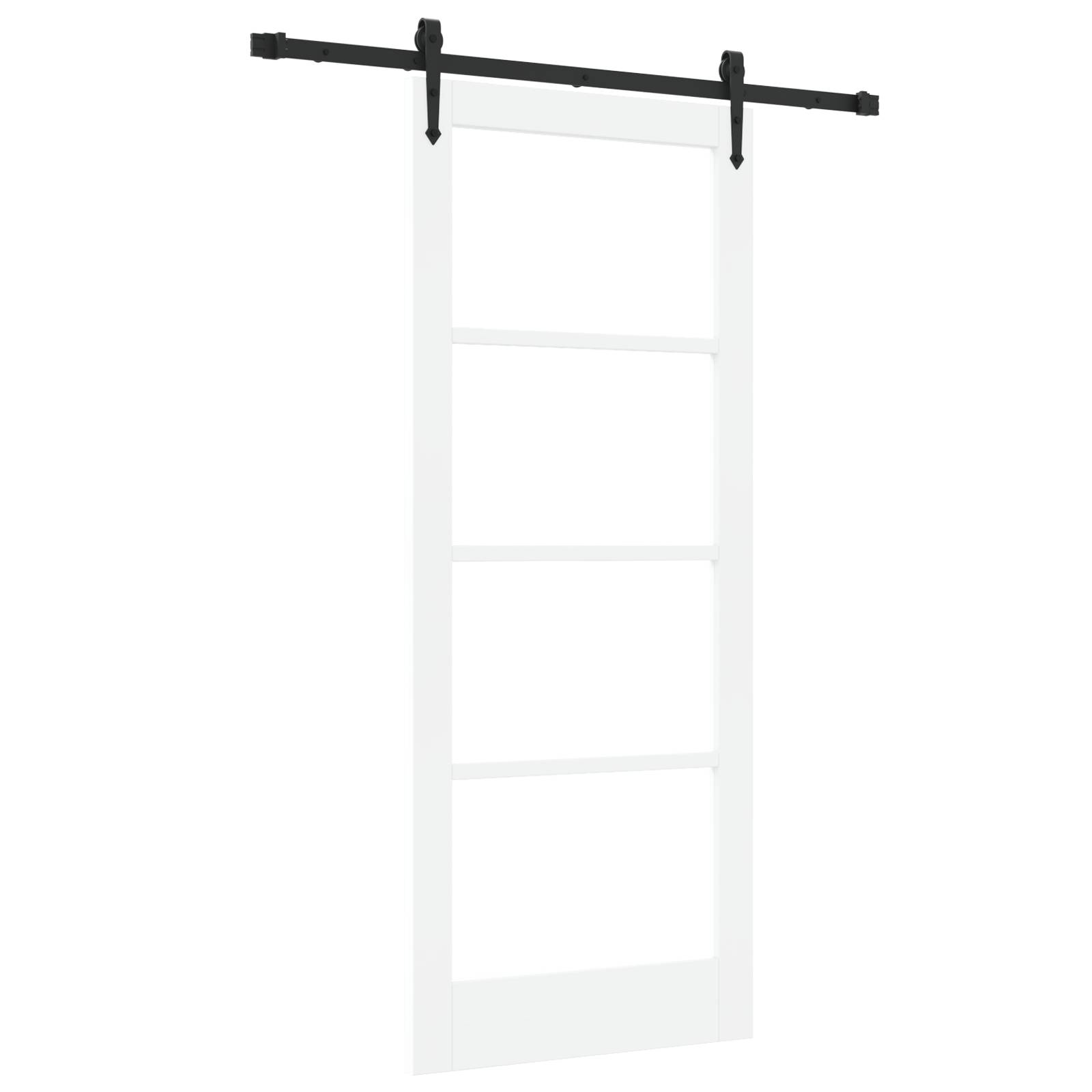 vidaXL Schiebetür mit Beschlagsatz 'ORKDAL'Weiß 83x202 cm