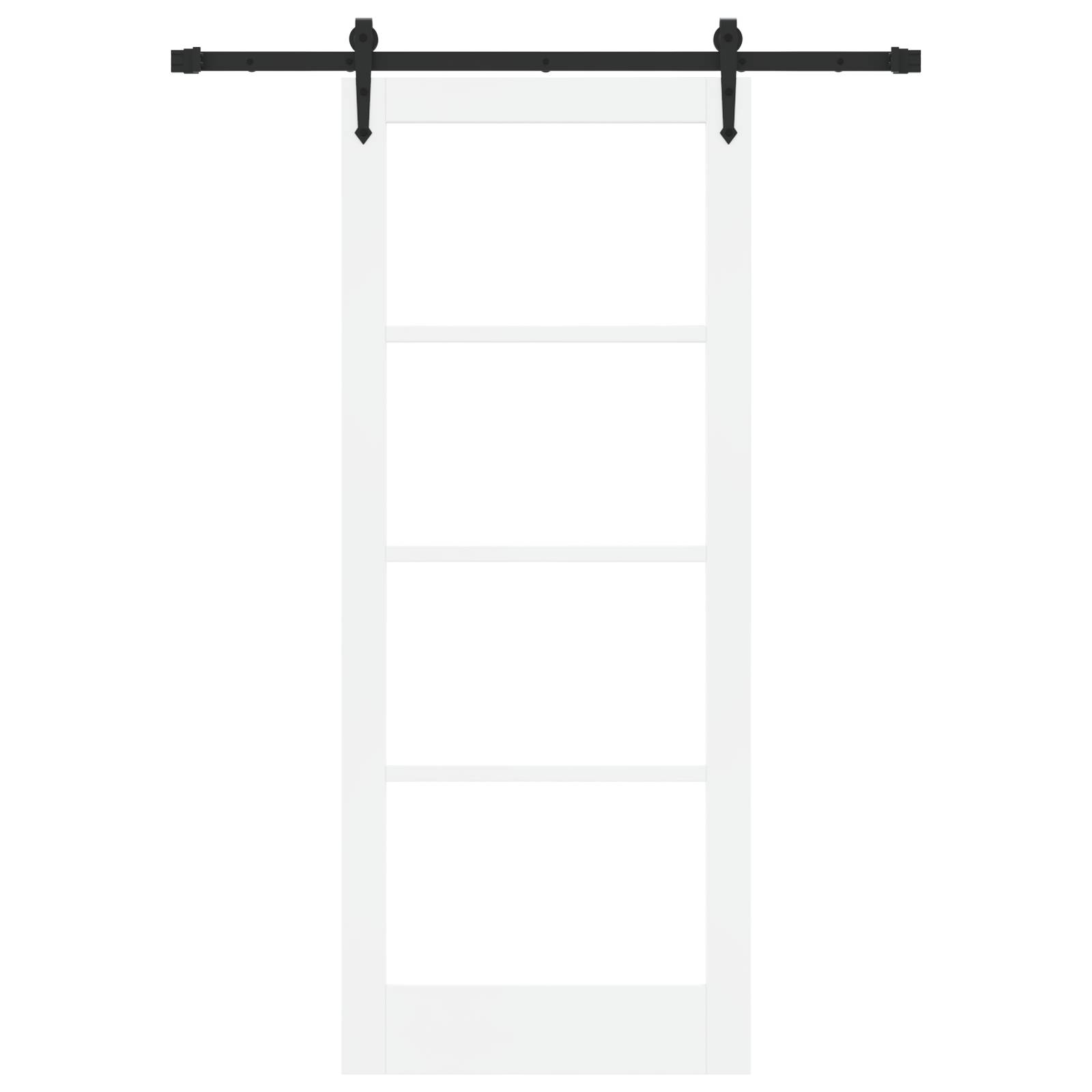 vidaXL Schiebetür mit Beschlagsatz 'ORKDAL'Weiß 83x202 cm