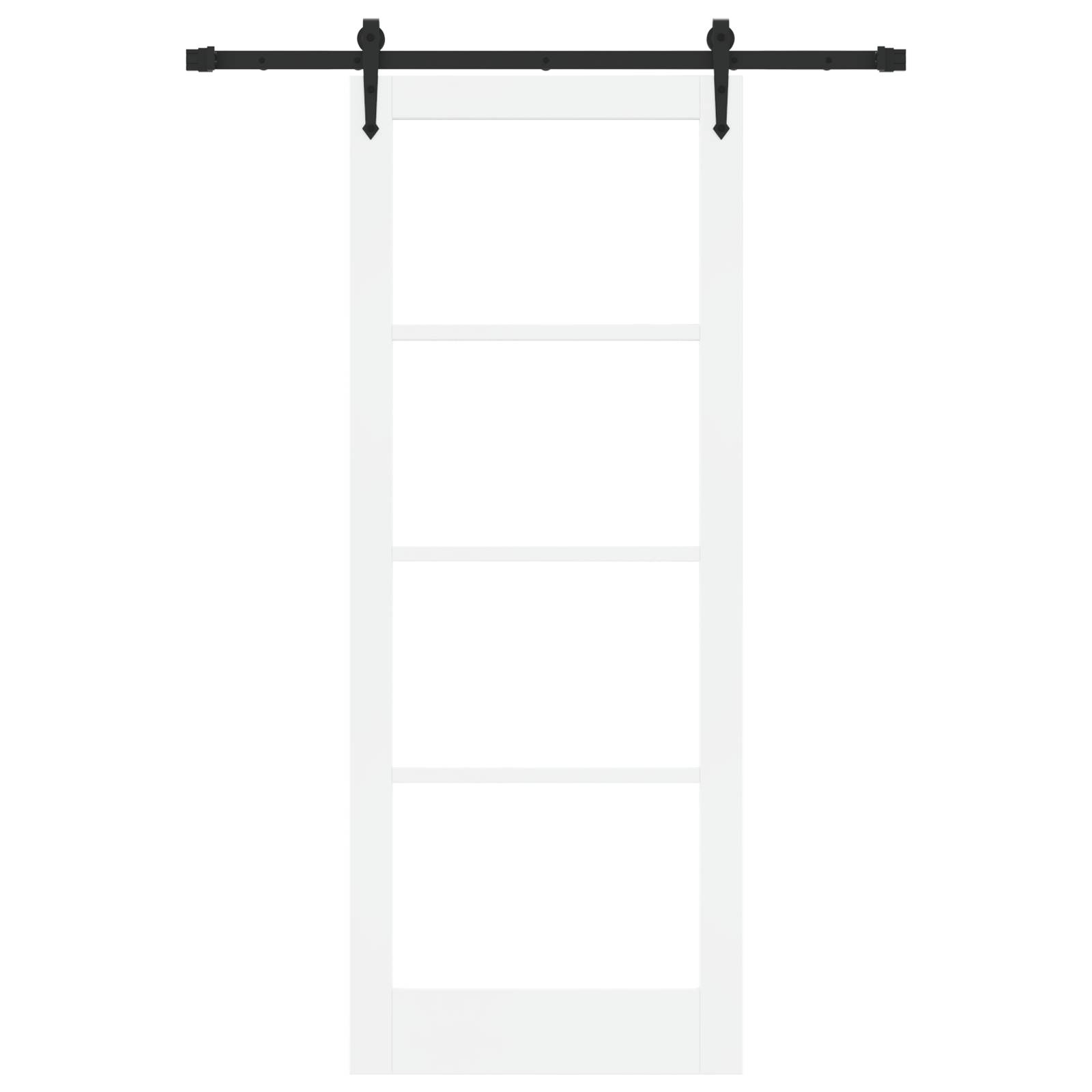 vidaXL Schiebetür mit Beschlagset "ORKDAL" Weiß 83x211 cm