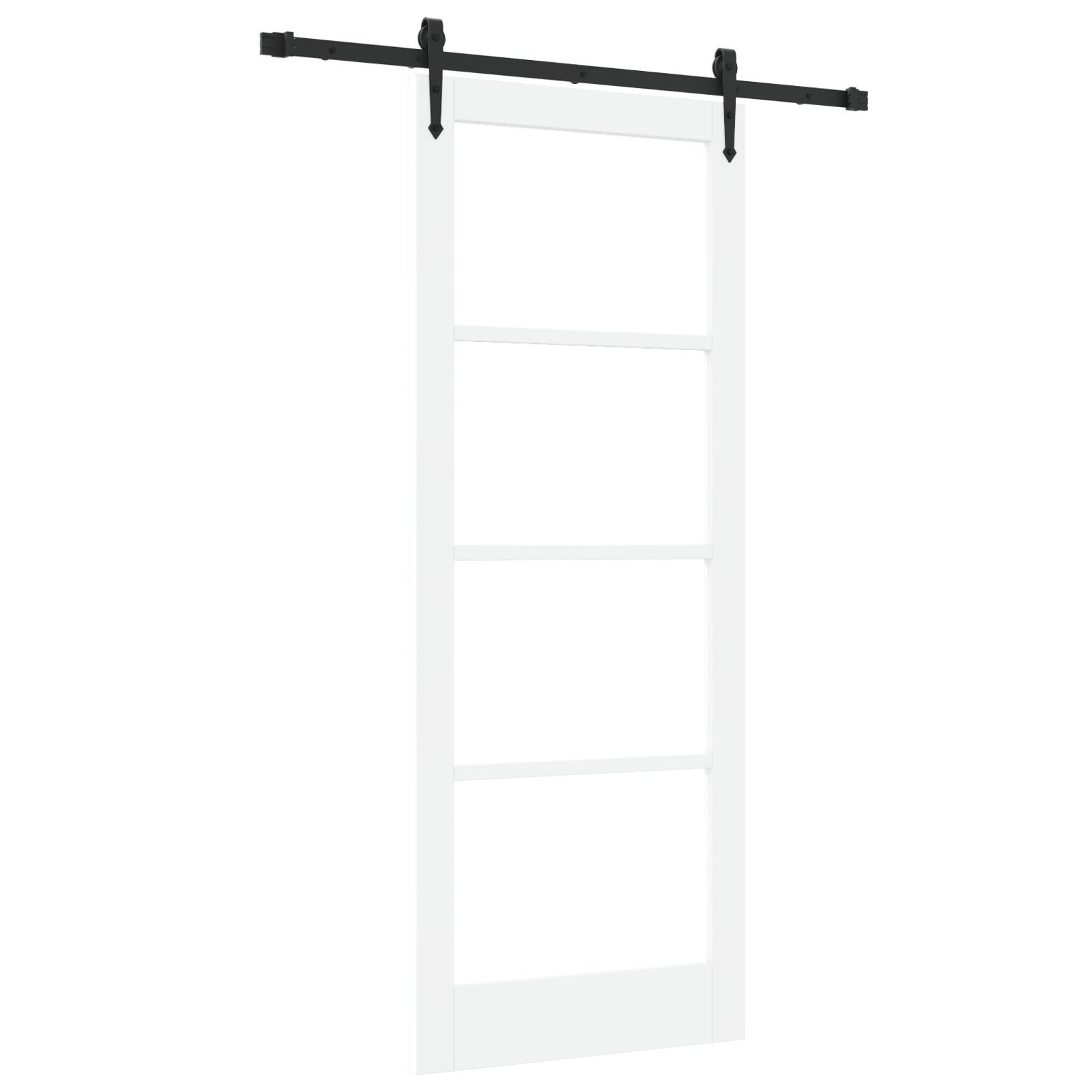 vidaXL Schiebetür mit Beschlagset "ORKDAL" Weiß 83x211 cm