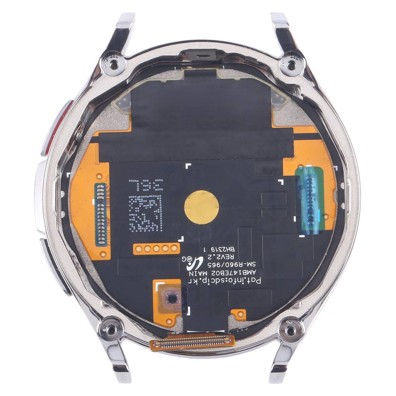 Für Samsung Galaxy Watch 6 Classic 47mm Display mit Rahmen Ersatzteil Silber