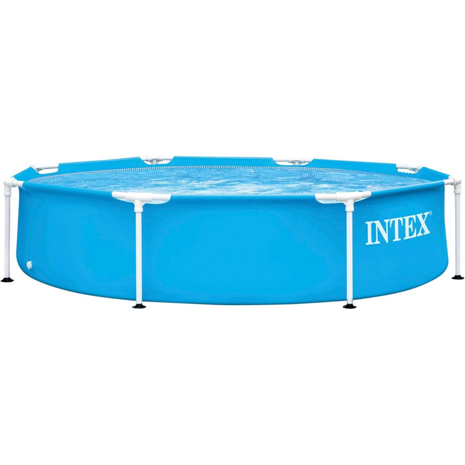 INTEX Frame Pool 28205NP Ø244x51cm – Aufstellpool mit Metallrahmen robust Gartenpool