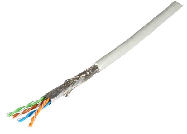 Patchkabel Cat5e SF/UTP 300MHz, 4x2xAWG26 -- FRNC-B, gelb Kupferverkabelung Meterware