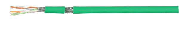 Patchkabel Cat.7 PiMF UC900MHz FLEX SS26 4P, -- Dca, grün Kupferverkabelung Meterware