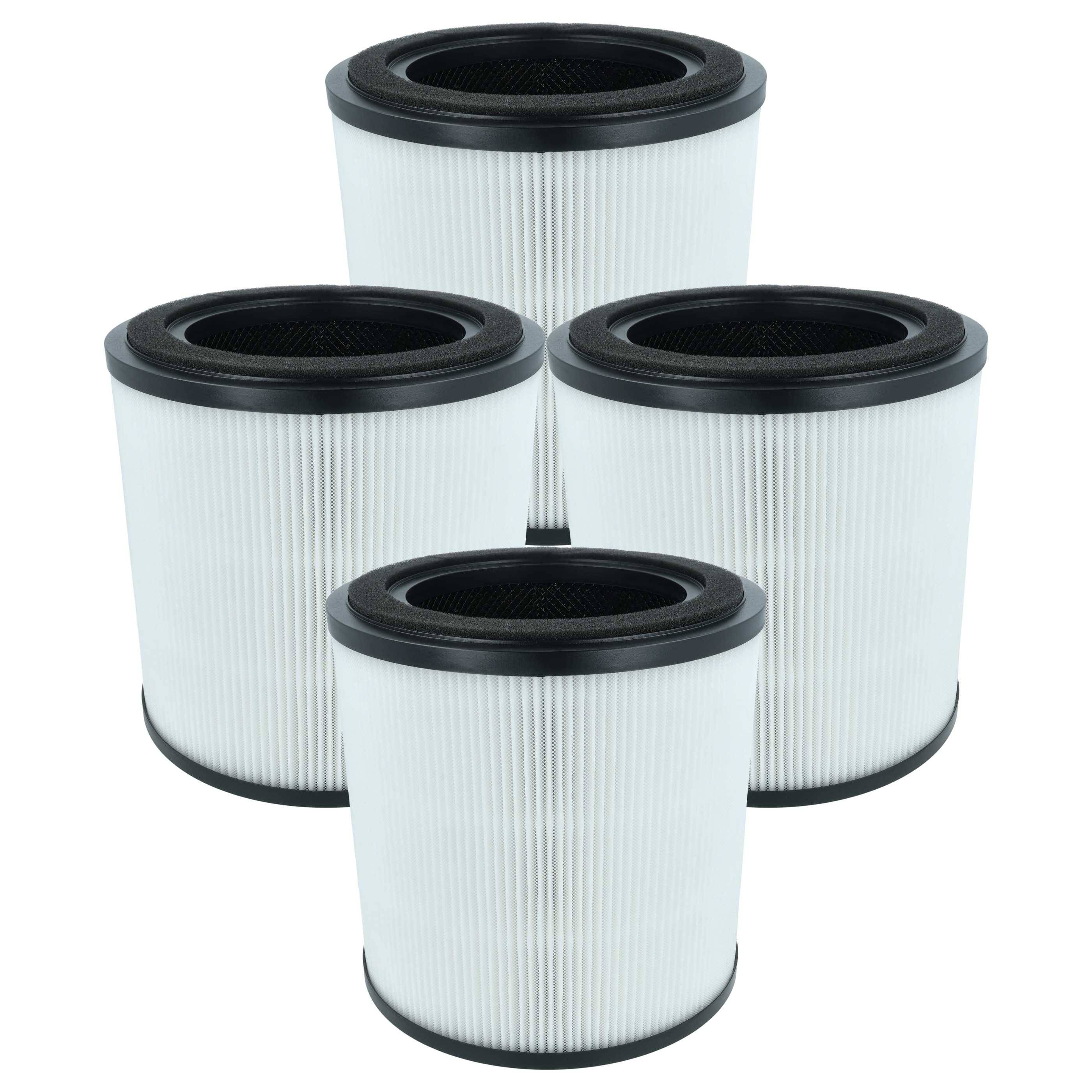 vhbw 4x Luftilter kompatibel mit Bosch AIR 2000 Luftreiniger - Kombifilter Vorfilter + HEPA + Aktivkohle