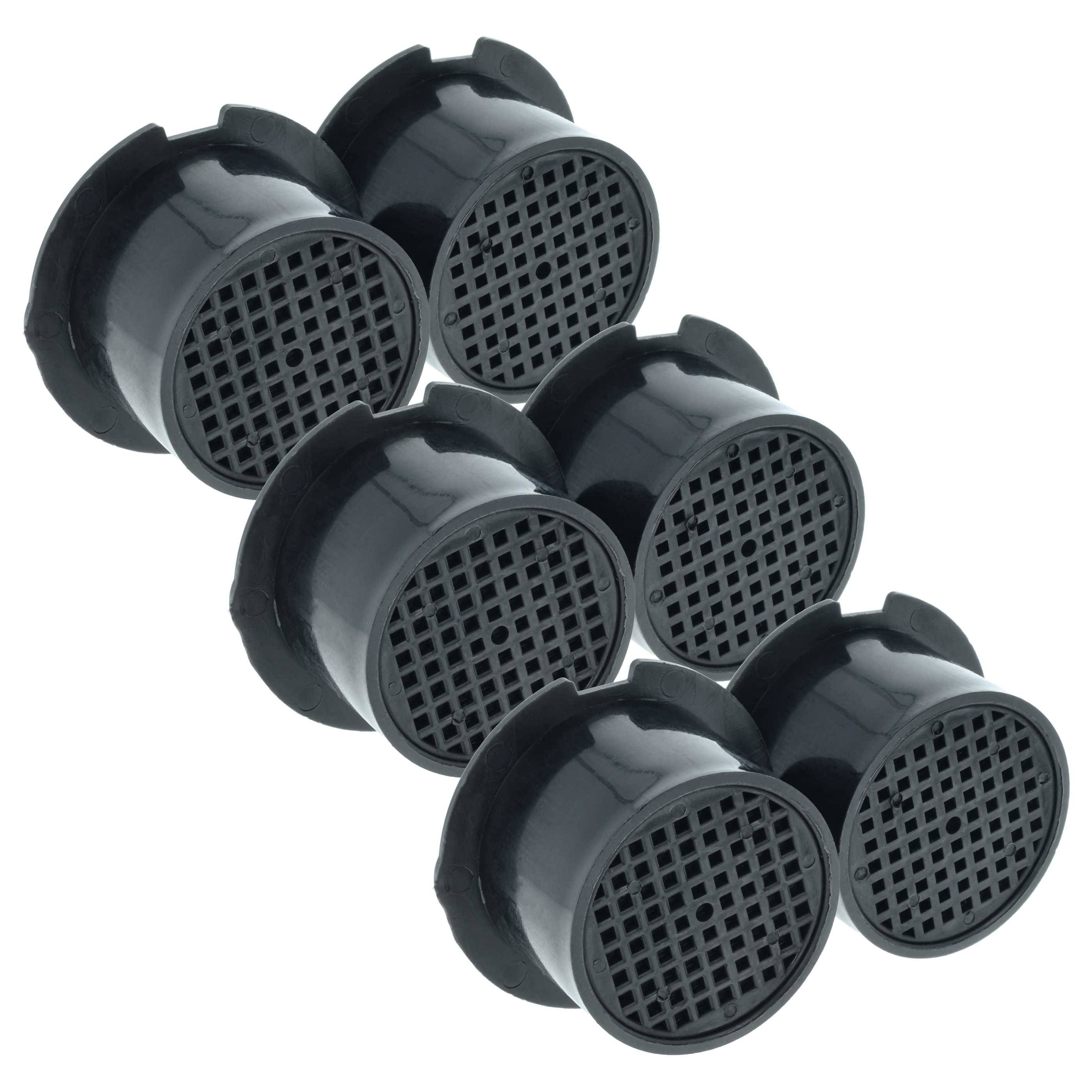 vhbw 6x Filter kompatibel mit Liebherr WK 4177, WK 4127, WK 4176, WK 3206, WK 4126, WK 2976, WK 2977, WK 2927 Kühlschrank - Aktivkohlefilter