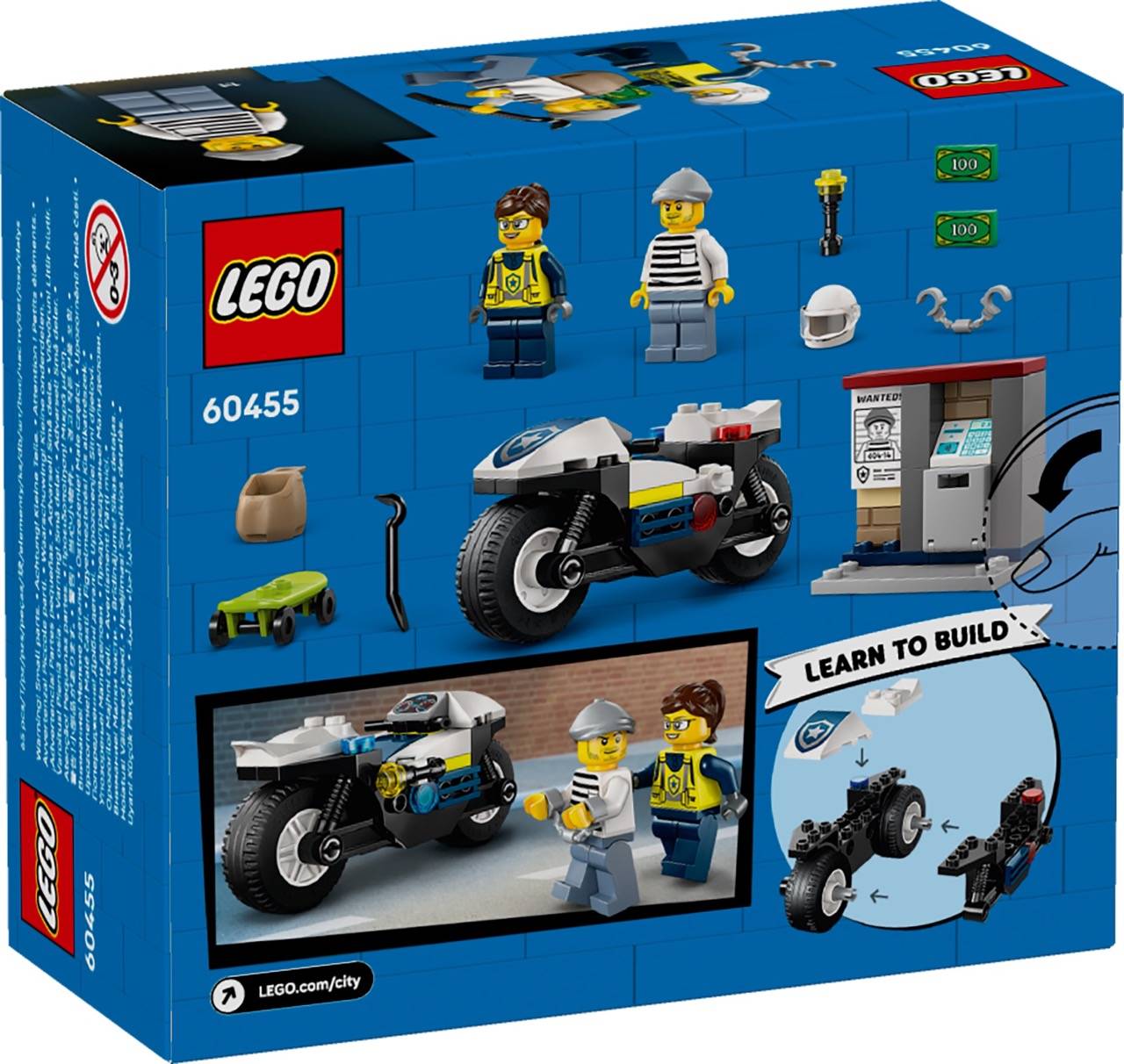 LEGO® 60455 City - Verfolgungsjagd mit dem Polizeimotorrad