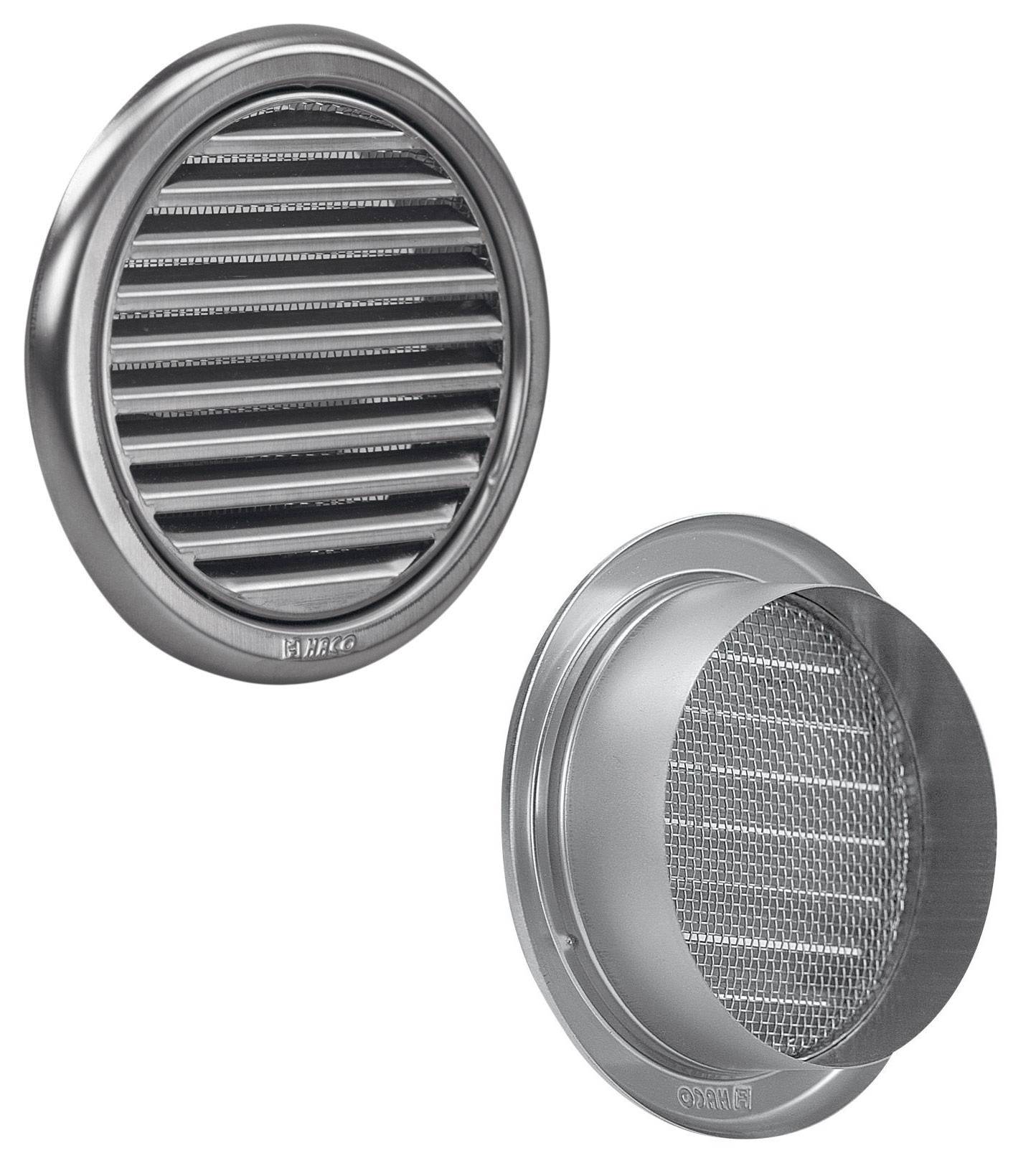 Edelstahl Lüftungsgitter rund Insektennetz Abluft Zuluft Ø 75 mm