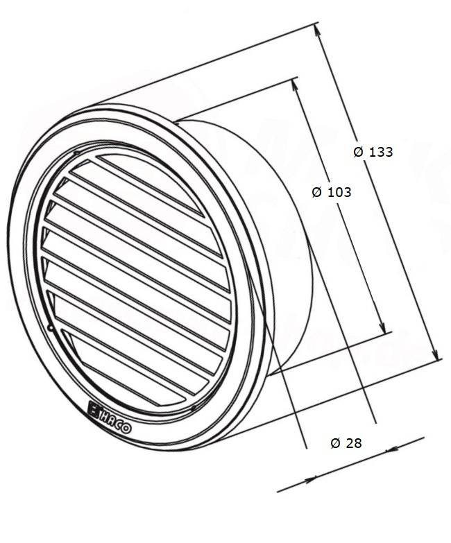 Edelstahl Lüftungsgitter rund Insektennetz Abluft Zuluft Ø 110 mm