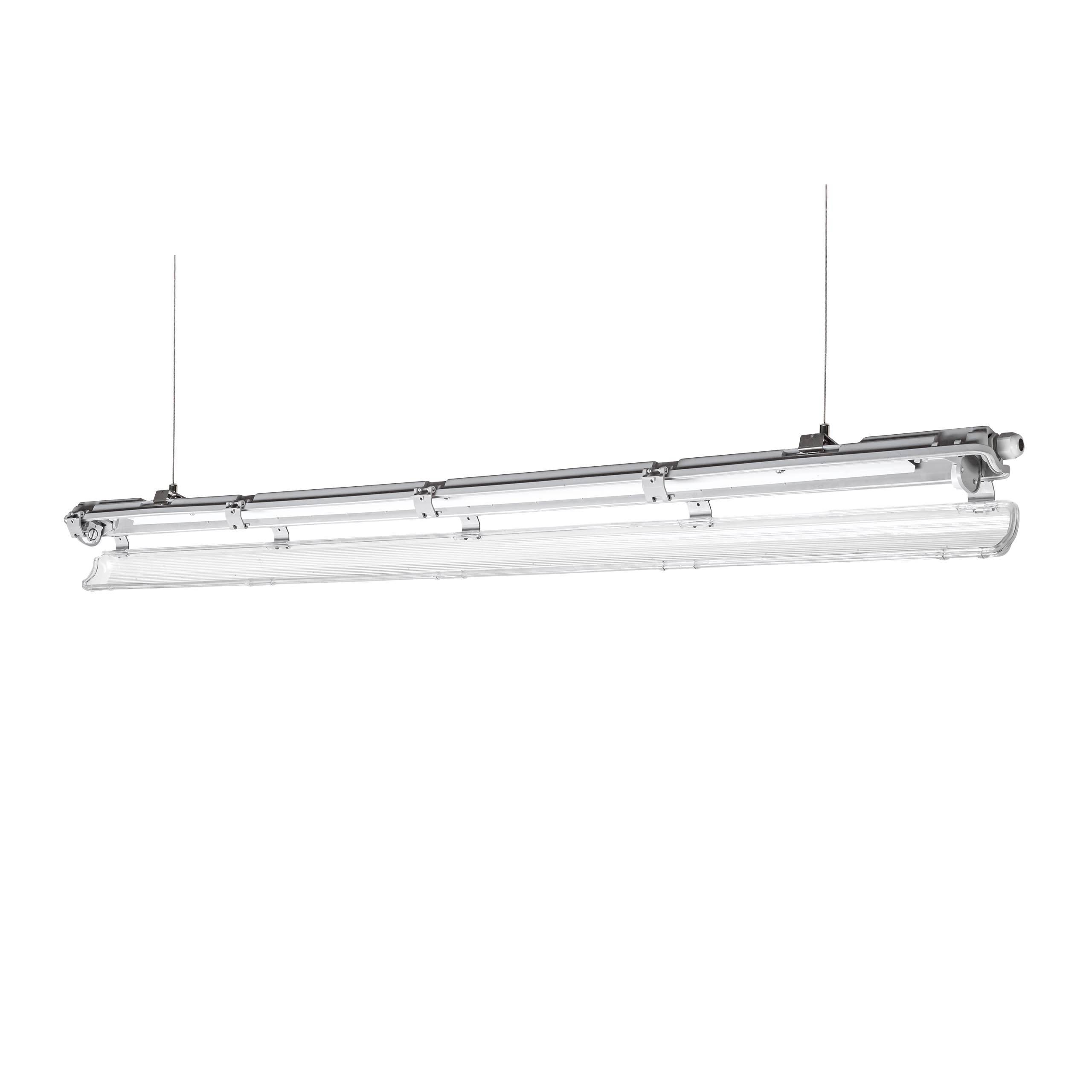 Spectrum LED LIMEA TRI PROOF Feuchtraumleuchte Wannenleuchte 127cm IP65 grau für 1 x T8 LED Röhre G13 120cm