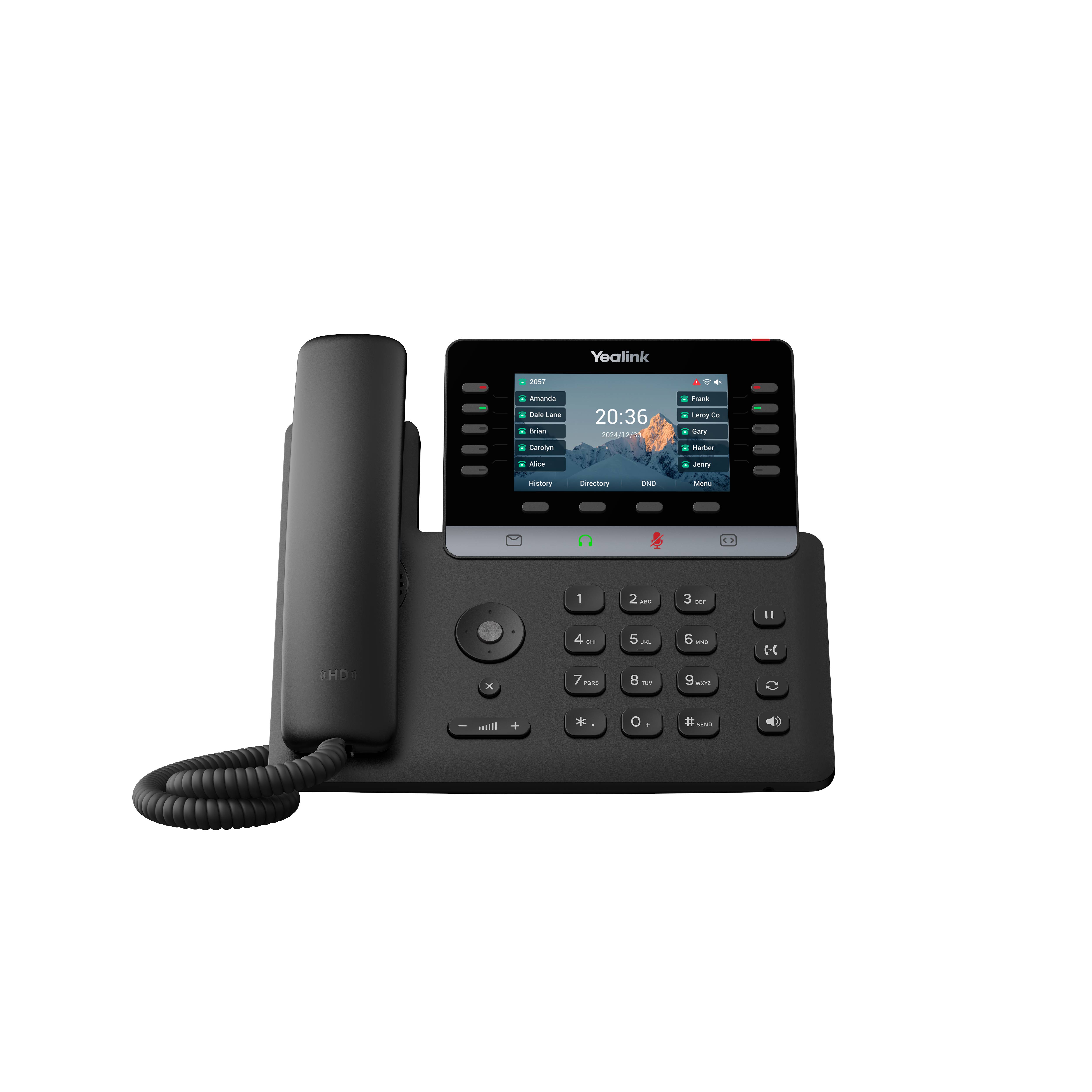 Yealink -SIP-T74U, IP-Telefon, Schwarz, Drahtgebundenes & drahtloses Handgerät, Tisch/Bank, 1000 Eintragungen, Yealink Device Management Platform