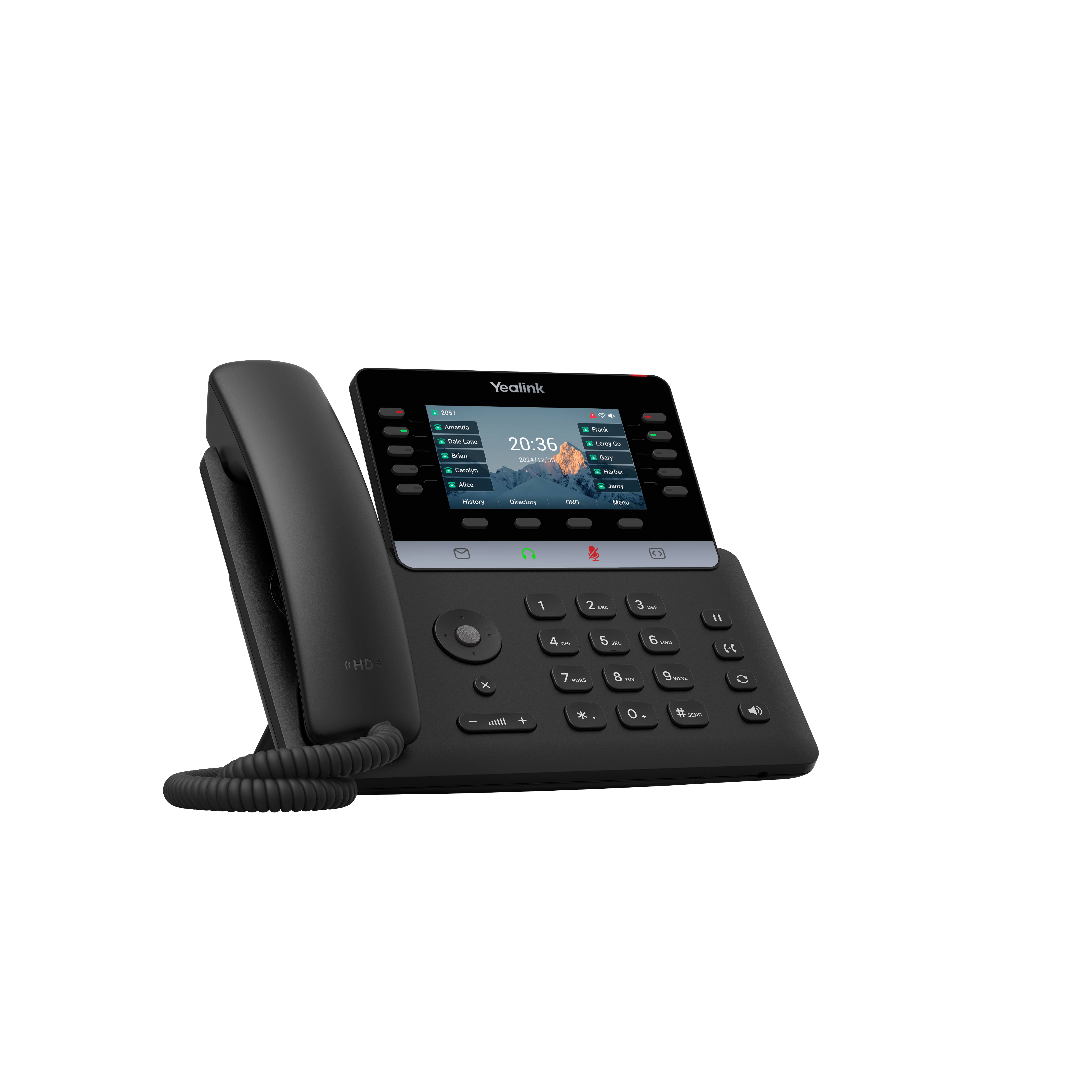 Yealink -SIP-T74U, IP-Telefon, Schwarz, Drahtgebundenes & drahtloses Handgerät, Tisch/Bank, 1000 Eintragungen, Yealink Device Management Platform