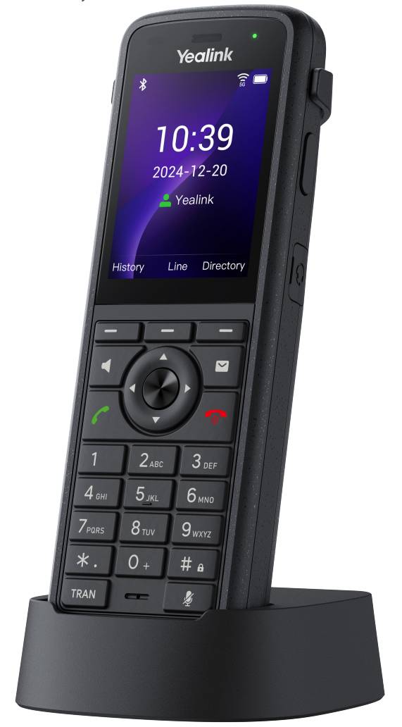 Yealink AX86R - Schnurloses VoIP-Telefon - mit Bluetooth-Schnittstelle mit Rufnummernanzeige/Anklopffunktion - IEEE 802.11a/b/g/n/ac/ax (Wi-Fi)