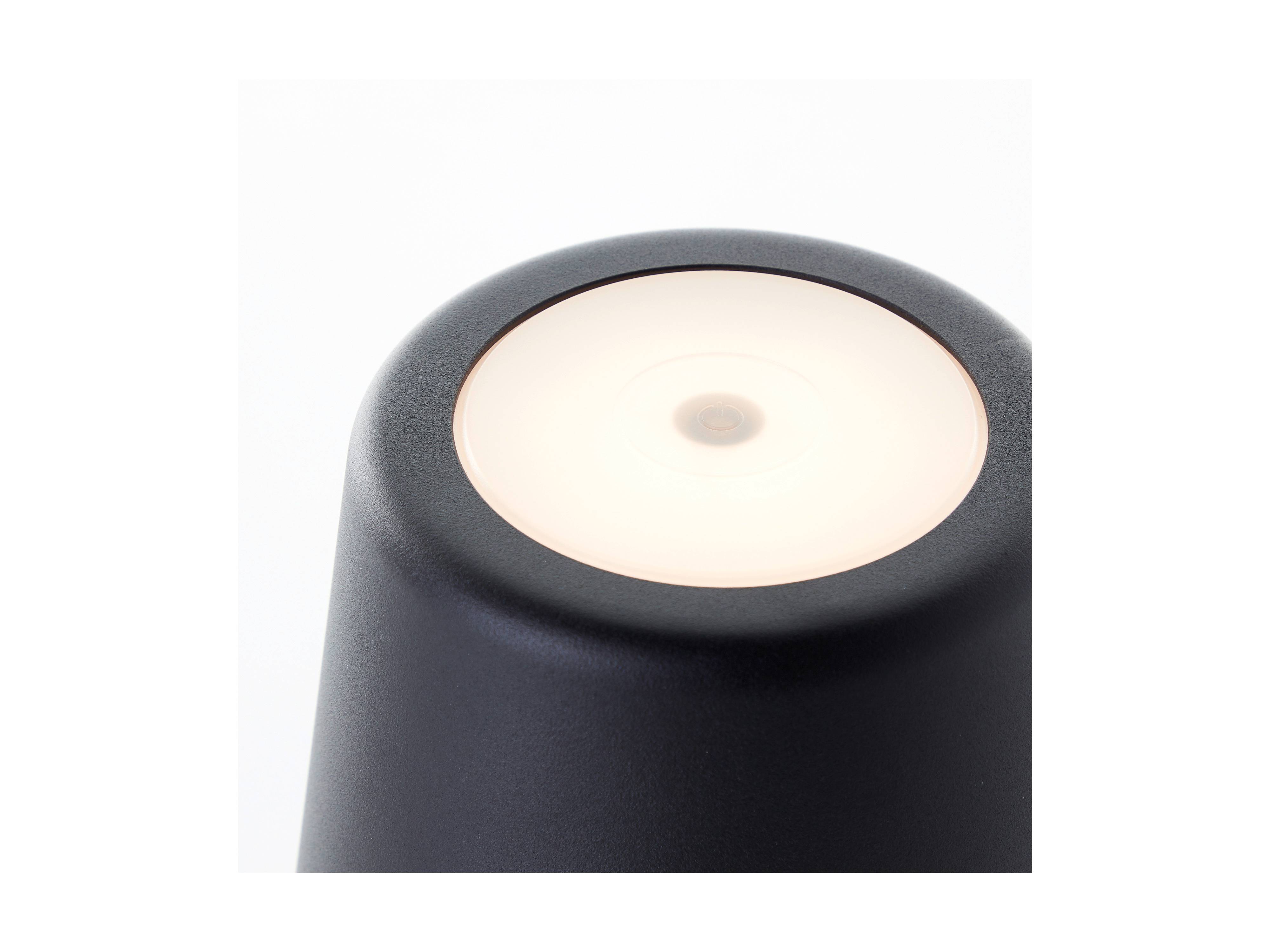 BRILLIANT LED-Akku-Tischleuchte Kaami, 2 W, 310 lm, 3000 K, schwarz, 2er Set