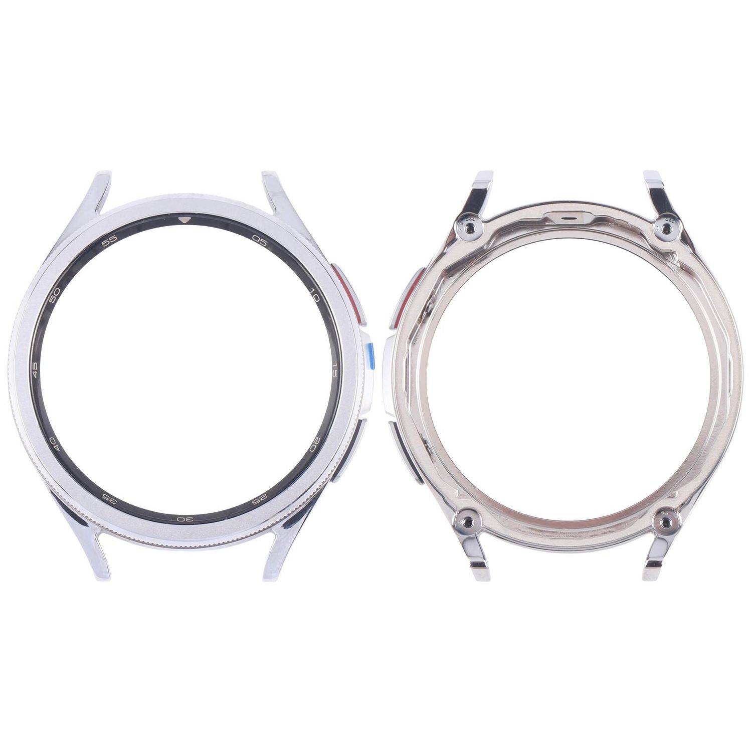 Für Samsung Galaxy Watch 6 Classic 47mm LCD Rahmen Bezel Plate Ersatzteil Silber