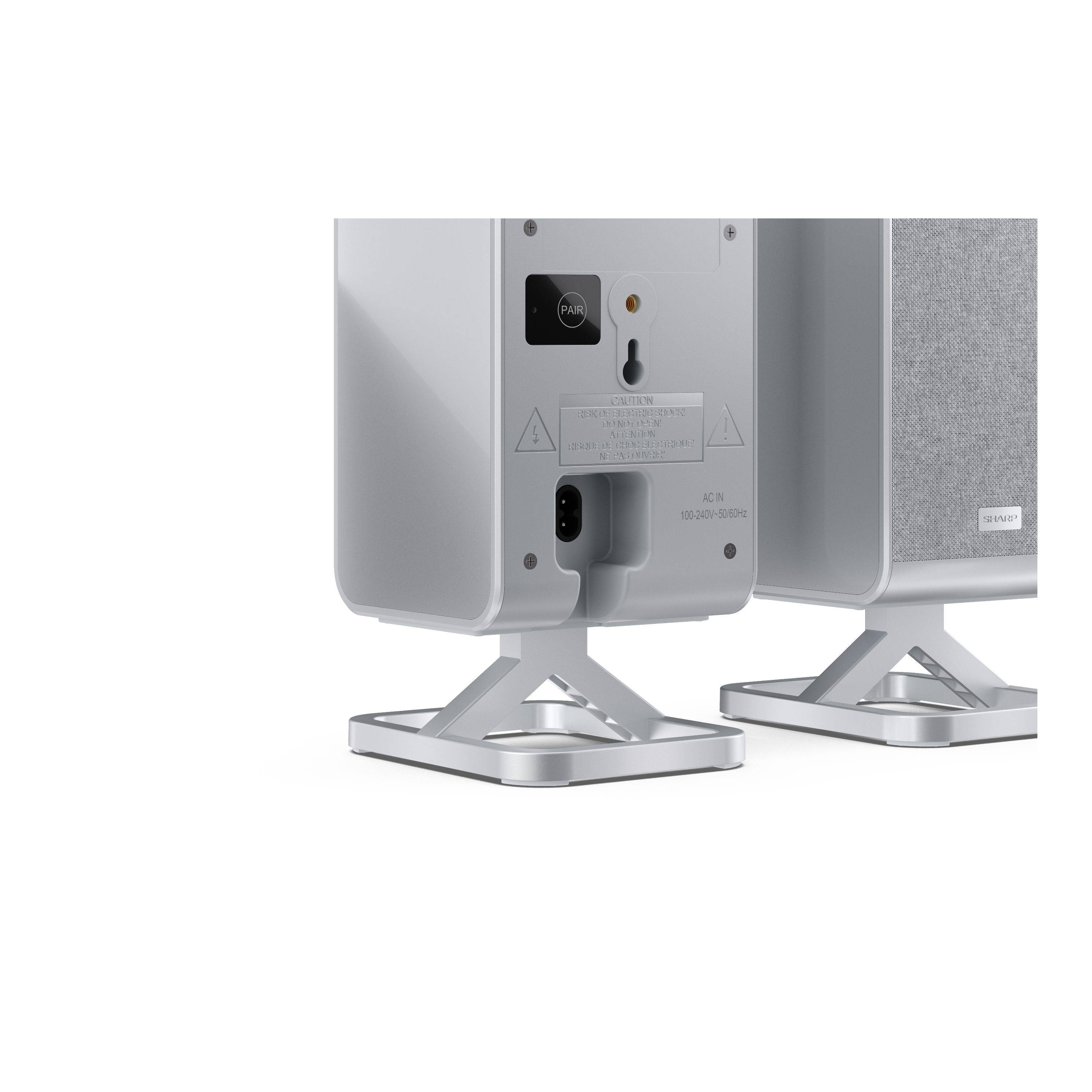 Sharp HT-SPR52021 2.0.2 Dolby Atmos Rear-Lautsprecher kabellos 200 W, kompatibel mit HT-SBW53121 & HT-SBW55121