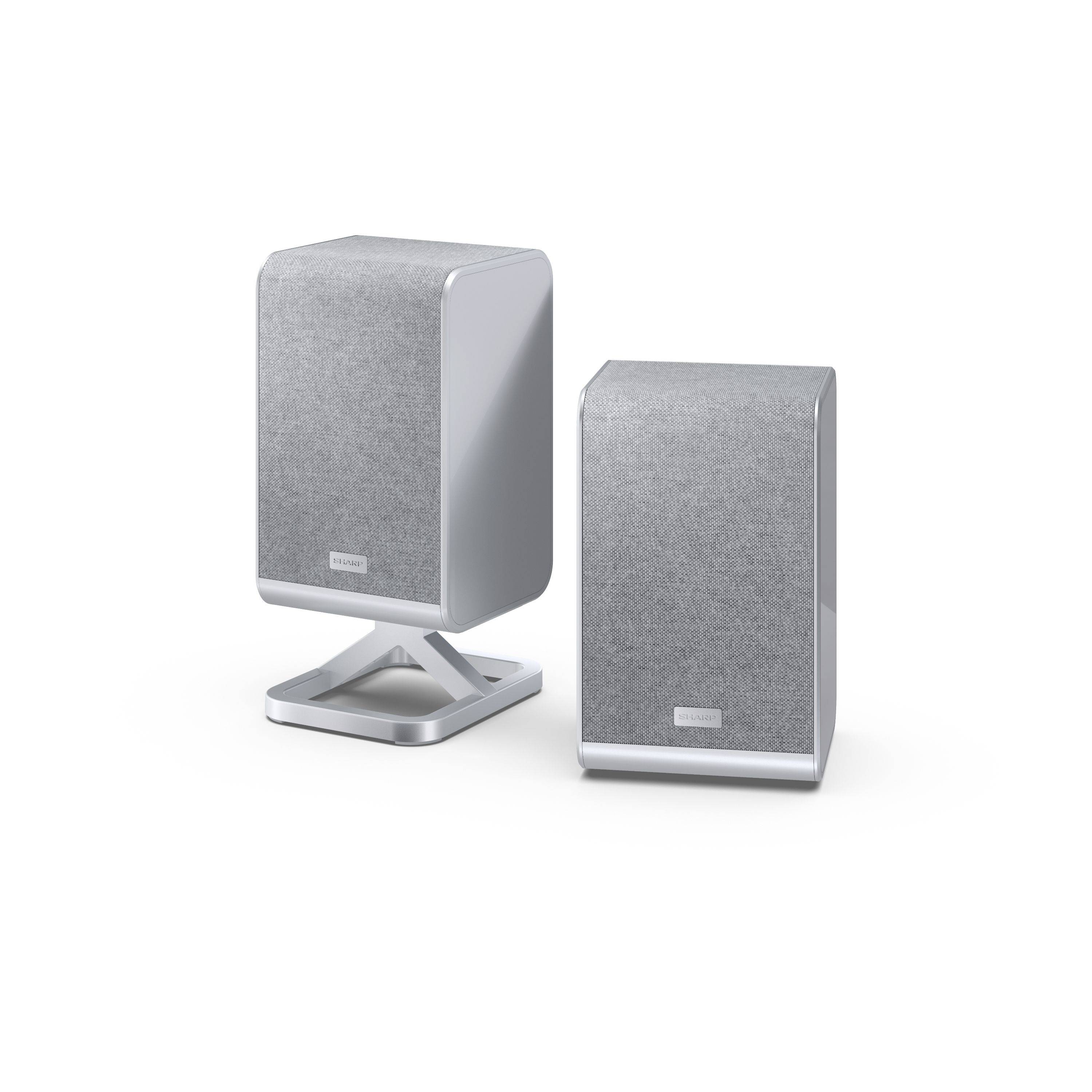 Sharp HT-SPR52021 2.0.2 Dolby Atmos Rear-Lautsprecher kabellos 200 W, kompatibel mit HT-SBW53121 & HT-SBW55121