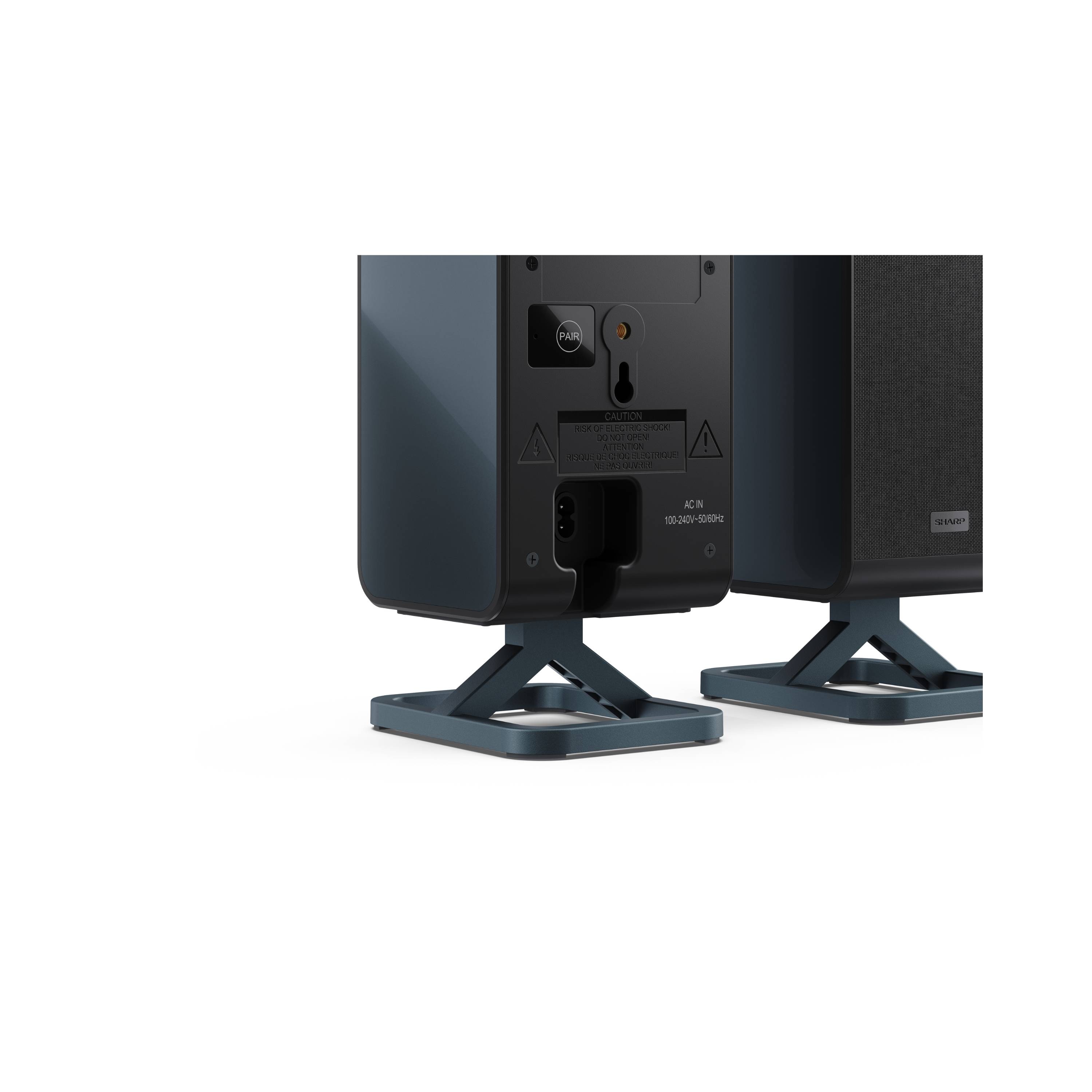 Sharp HT-SPR52021 2.0.2 Dolby Atmos Rear-Lautsprecher kabellos 200 W, kompatibel mit HT-SBW53121 & HT-SBW55121