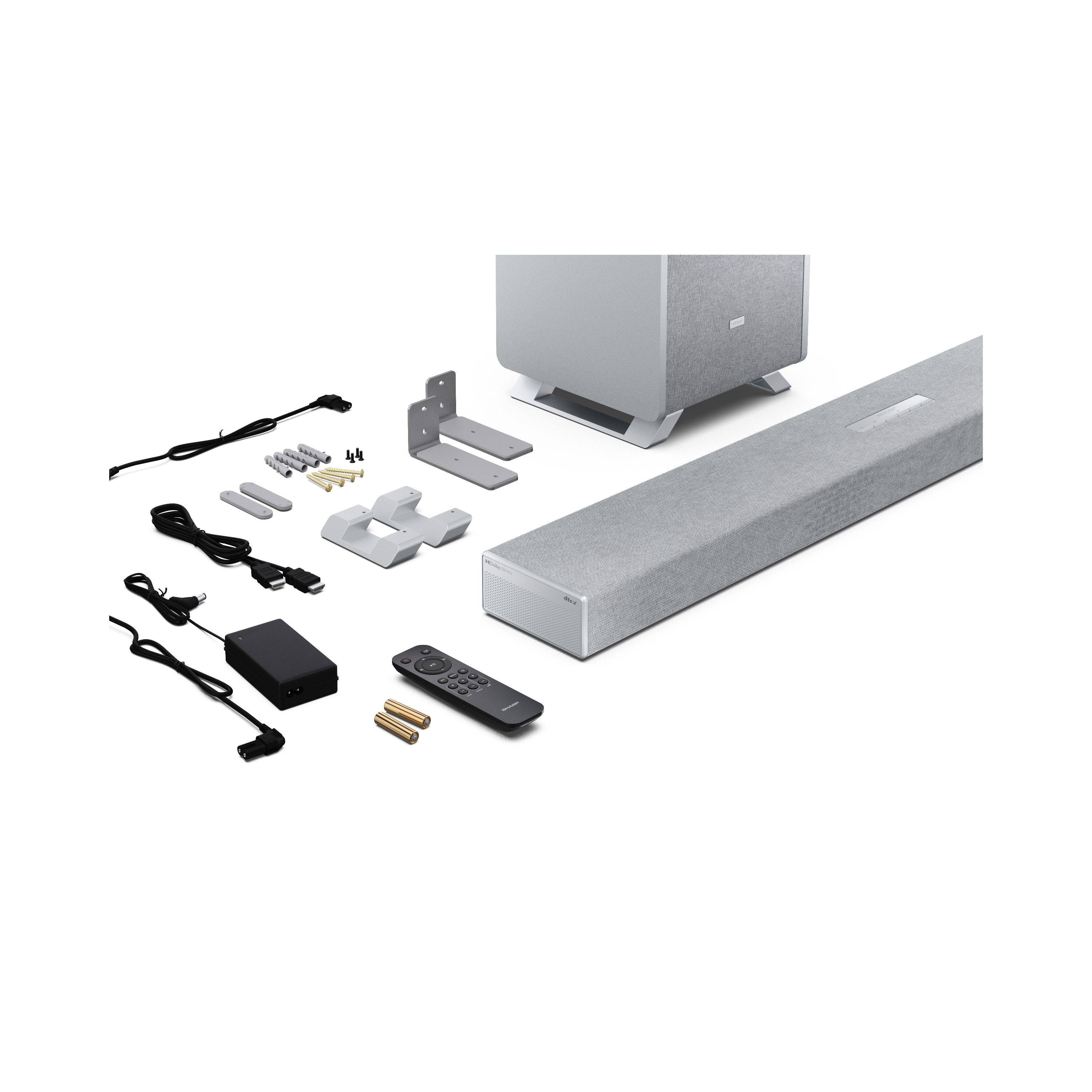Sharp HT-SBW53121 3.1.2 Dolby Atmos Soundbar mit DTS:X, kabellosem Subwoofer, Bluetooth 5.3 und HDMI eARC