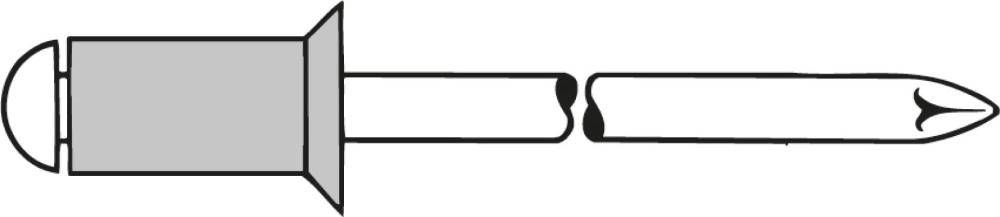 Blindniet Alu/Stahl Senkkopf 120Grad 5x30mm GESIPA - Artikel: 4007081303026