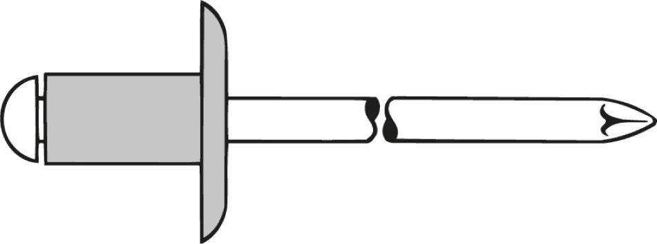 Blindniet Alu Grosskopf K14 5x30mm GESIPA - Artikel: 4007081304139
