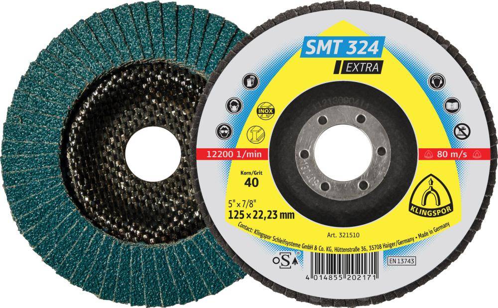 Schleifmopteller SMT 324 115mm K 40 ger. Klingspor - Artikel: 4014855202720