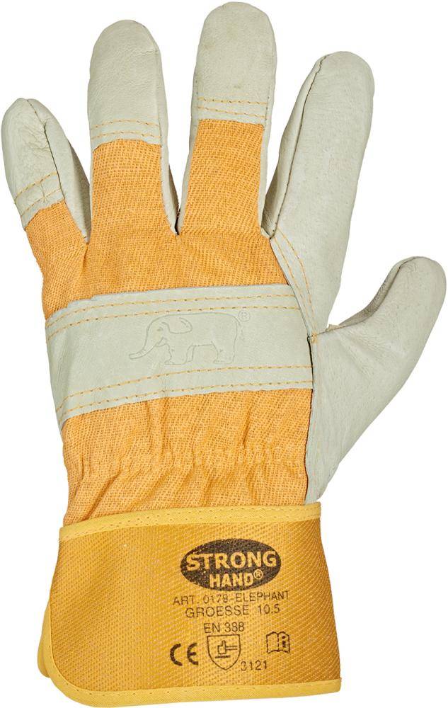 Handsch.Elephant,Schweinsleder, gelb - Artikel: 4025888000214