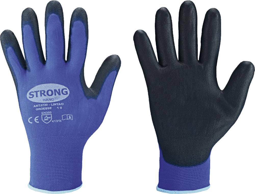 Feinstrickhandsch.Lintao PU, blau, Gr. 8 - Artikel: 4025888209570