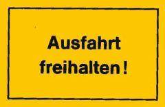 Verbotsschild 250x150mm Ausfahrt freihalten - Artikel: 4317784368124