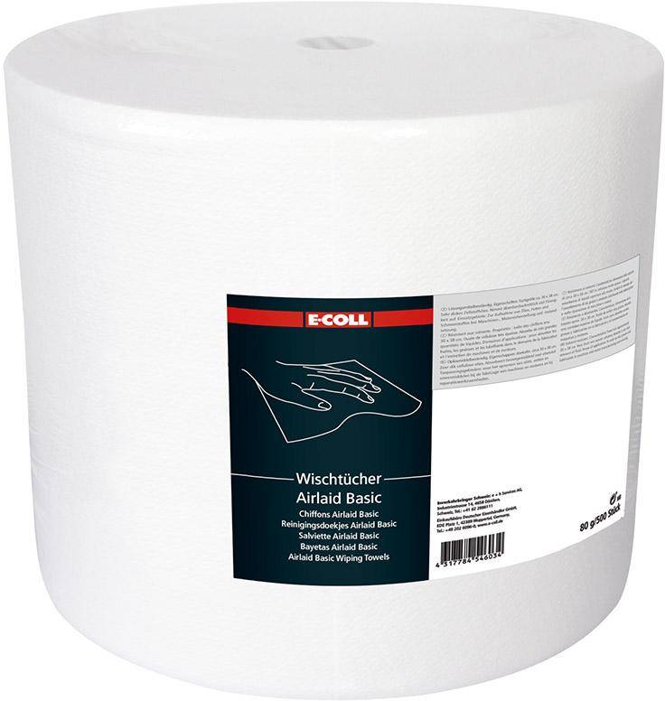 Wischtuch Airlaid Basic 500 Blatt 30x38mm weiß E-COLL - Artikel: 4317784546034