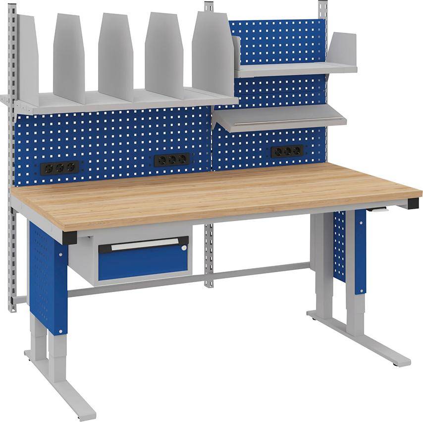 Systemtisch Multi4motion B1685xT900/965xH730-1330 Packarbeitsplatz 1 Tischplatte Multiplex - Artikel: 7830302290