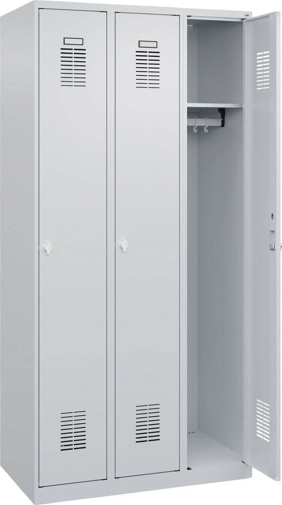 Garderobenschrank B900xT500xH1850 Korpus RAL 7035 LichtgrauTüren RAL 7035 Lichtgrau - Artikel: 7830372512