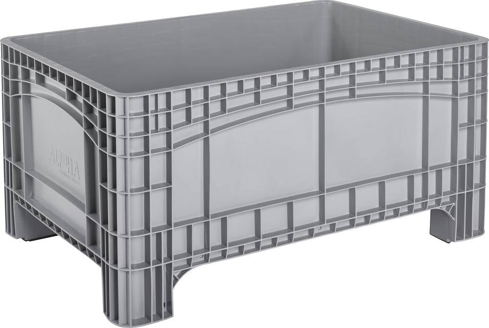 Großbehälter PE stationärB1200xT800xH580 mm grau Volumen 354 l Boden/Wände geschlossen - Artikel: 7830403380