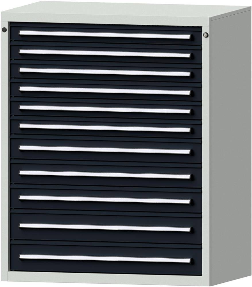 Format Schubladenschrank B1060xT675xH1300mm RAL7035/7016 11 Schubladen 75kg - Artikel: 7831963032