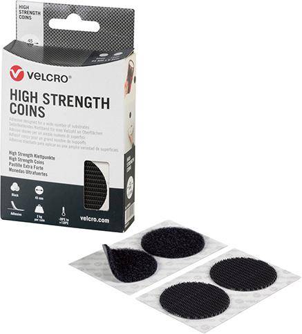 VELCRO® Klettband High Strength Fastener Punkt Durchmesser 45mm, schwarz, 6 Stück - Artikel: 8412355200103