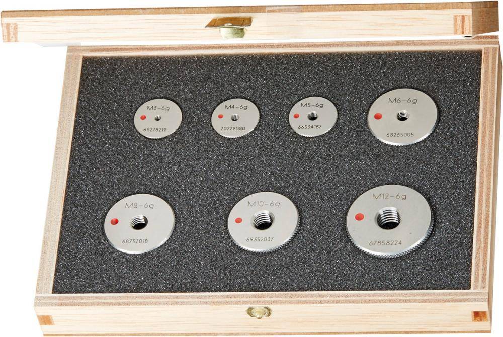 Gewinde-AusschusslehrringSet M 3 - M 12 Tol. 6g - Artikel: 4046122656875