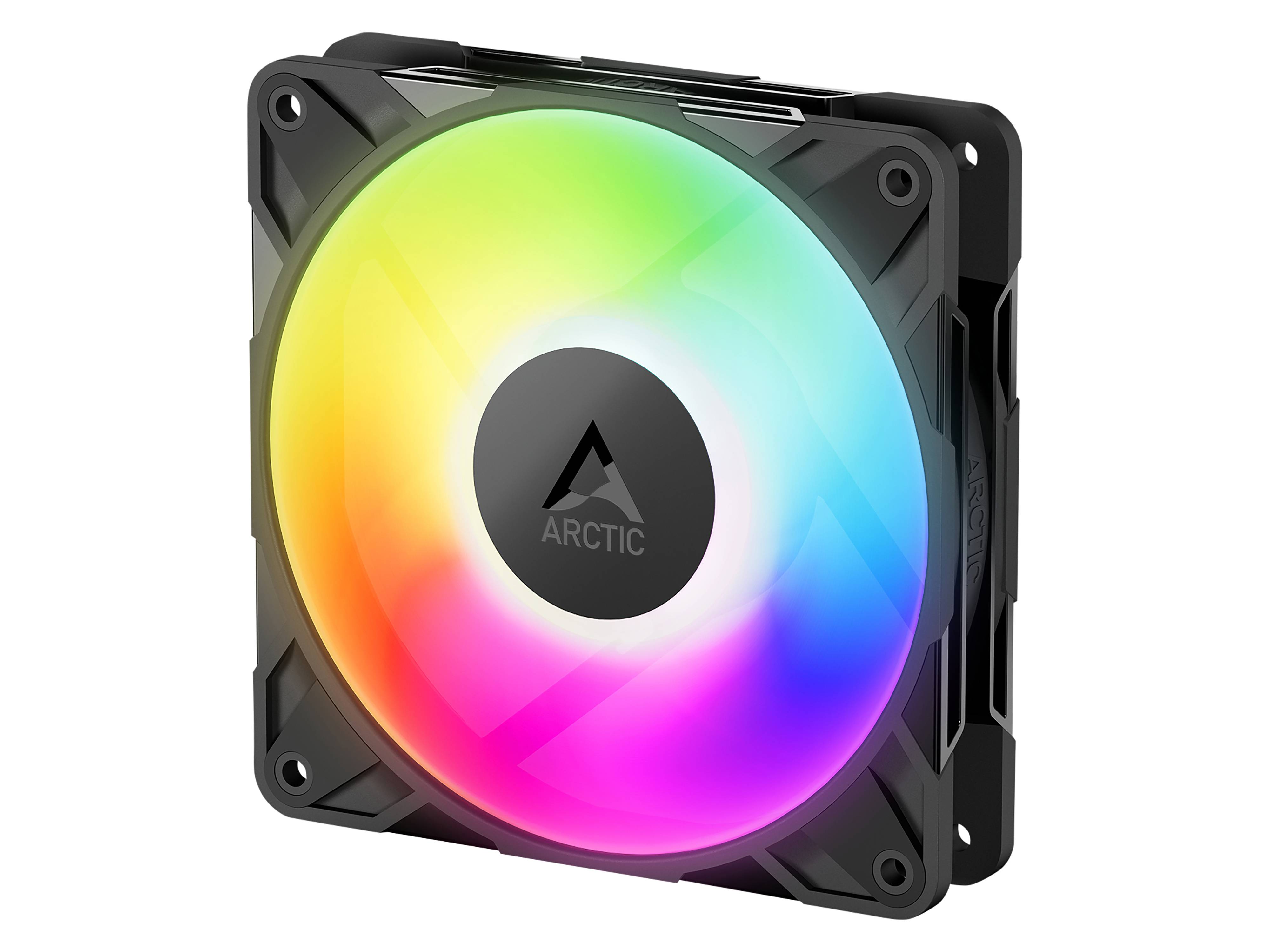 ARCTIC Freezer P12 Pro A-RGB - 120 mm A-RGB PWM-Lüfter mit Kabelsplitter, Ventilator, 12 cm, 131 m³/h, Schwarz, Weiß