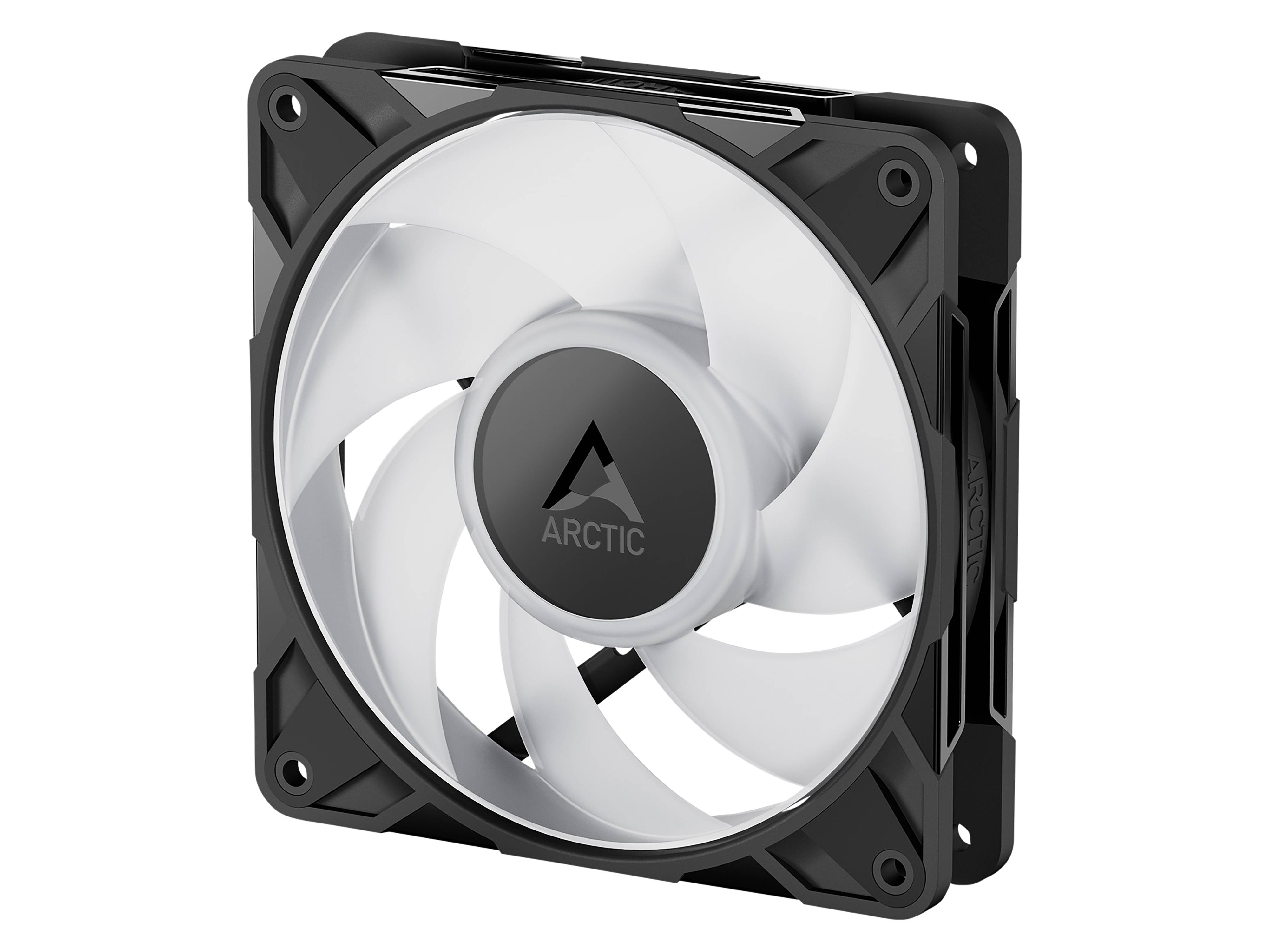 ARCTIC Freezer P12 Pro A-RGB - 120 mm A-RGB PWM-Lüfter mit Kabelsplitter, Ventilator, 12 cm, 131 m³/h, Schwarz, Weiß