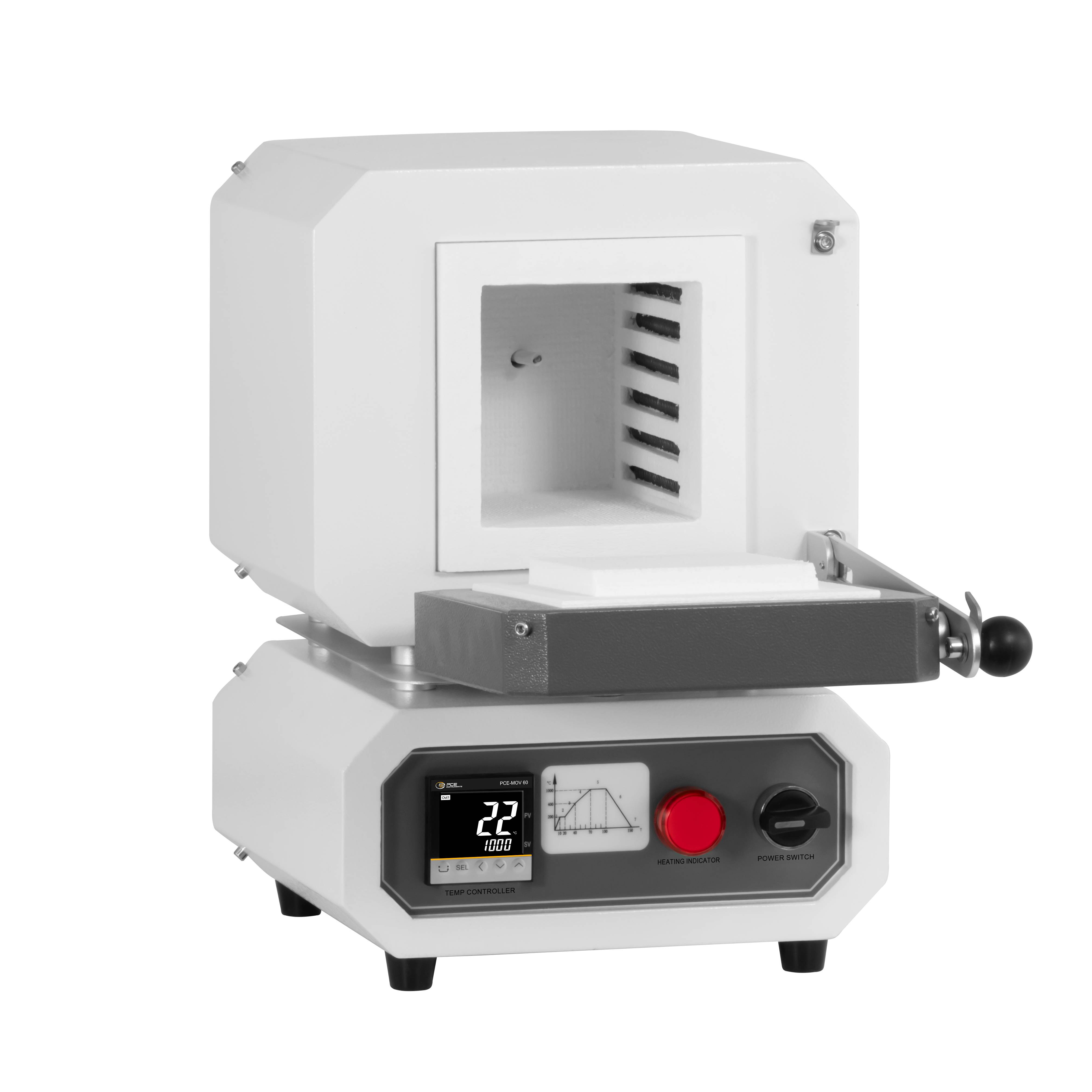 PCE Instruments Muffelofen PCE-MOV 60 |20 ... 1000 °C |PID Regelung mit ±1 °C Genauigkeit |Eingebauter Temperaturregler