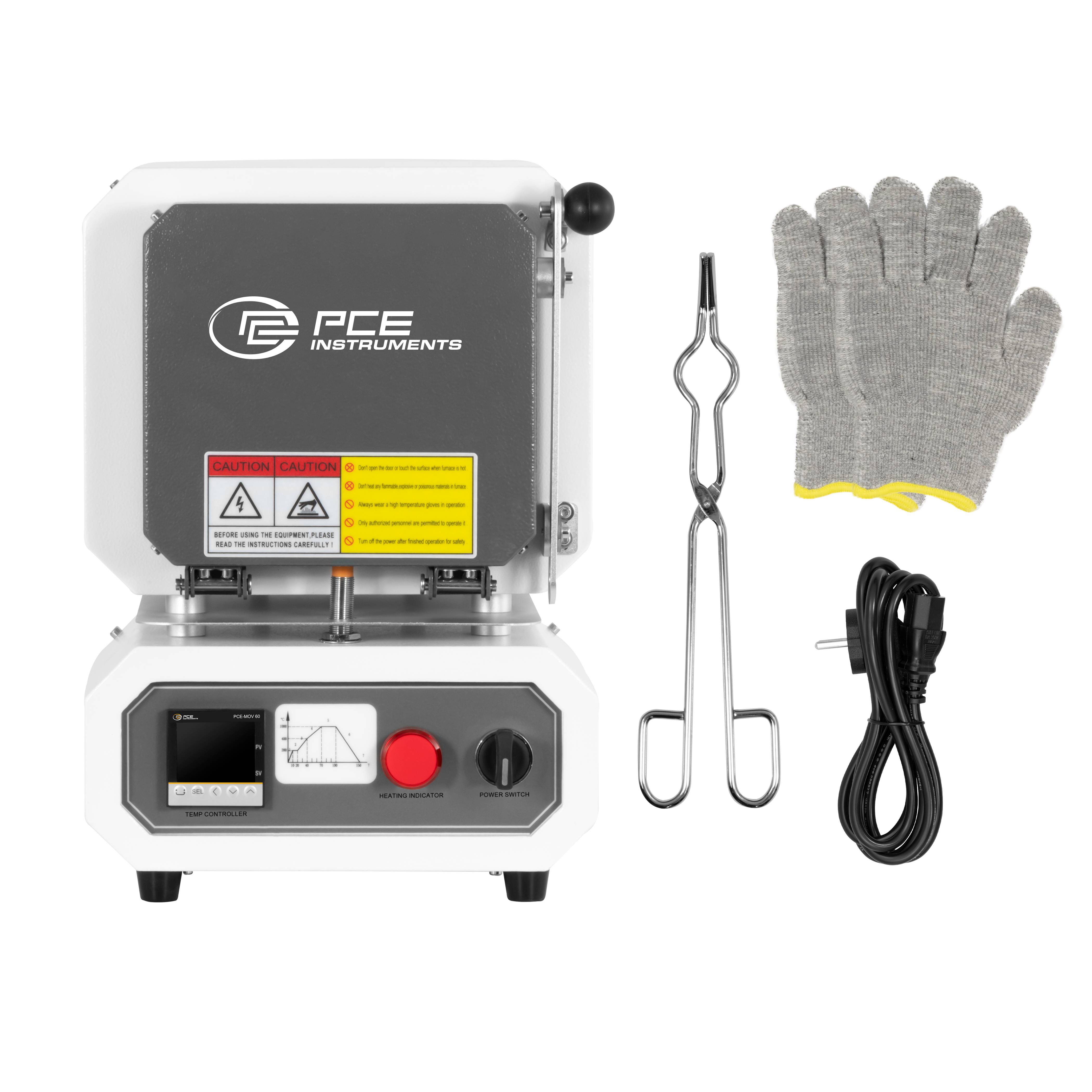 PCE Instruments Muffelofen PCE-MOV 60 |20 ... 1000 °C |PID Regelung mit ±1 °C Genauigkeit |Eingebauter Temperaturregler