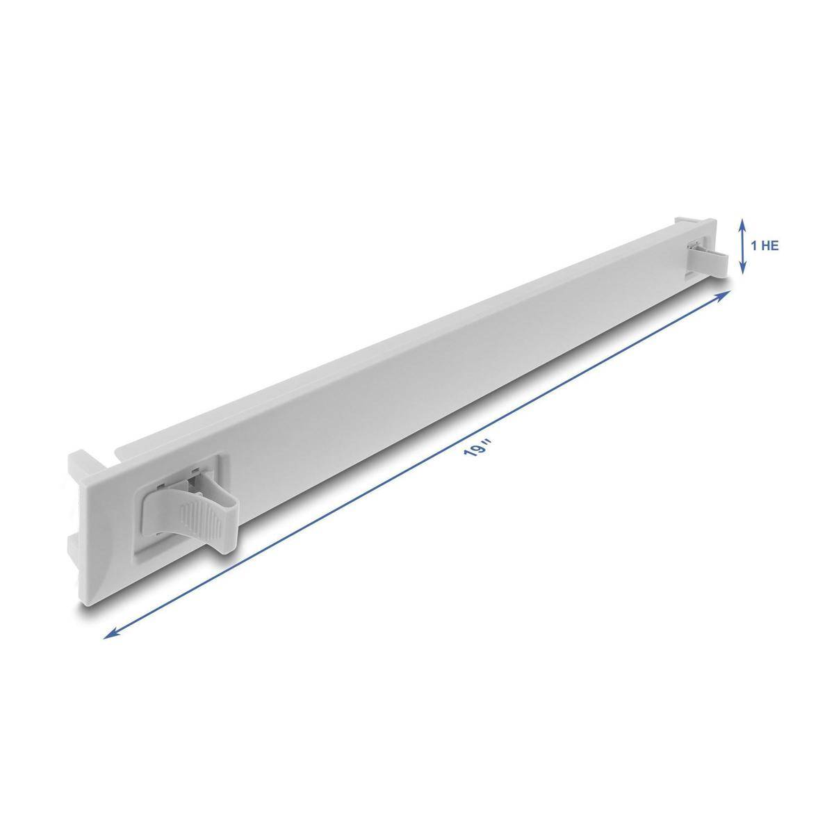 Delock 48,26 cm 19Zoll 1 HE Blindpanel ABS Kunststoff mit Einrastfunktion Snap-In 1