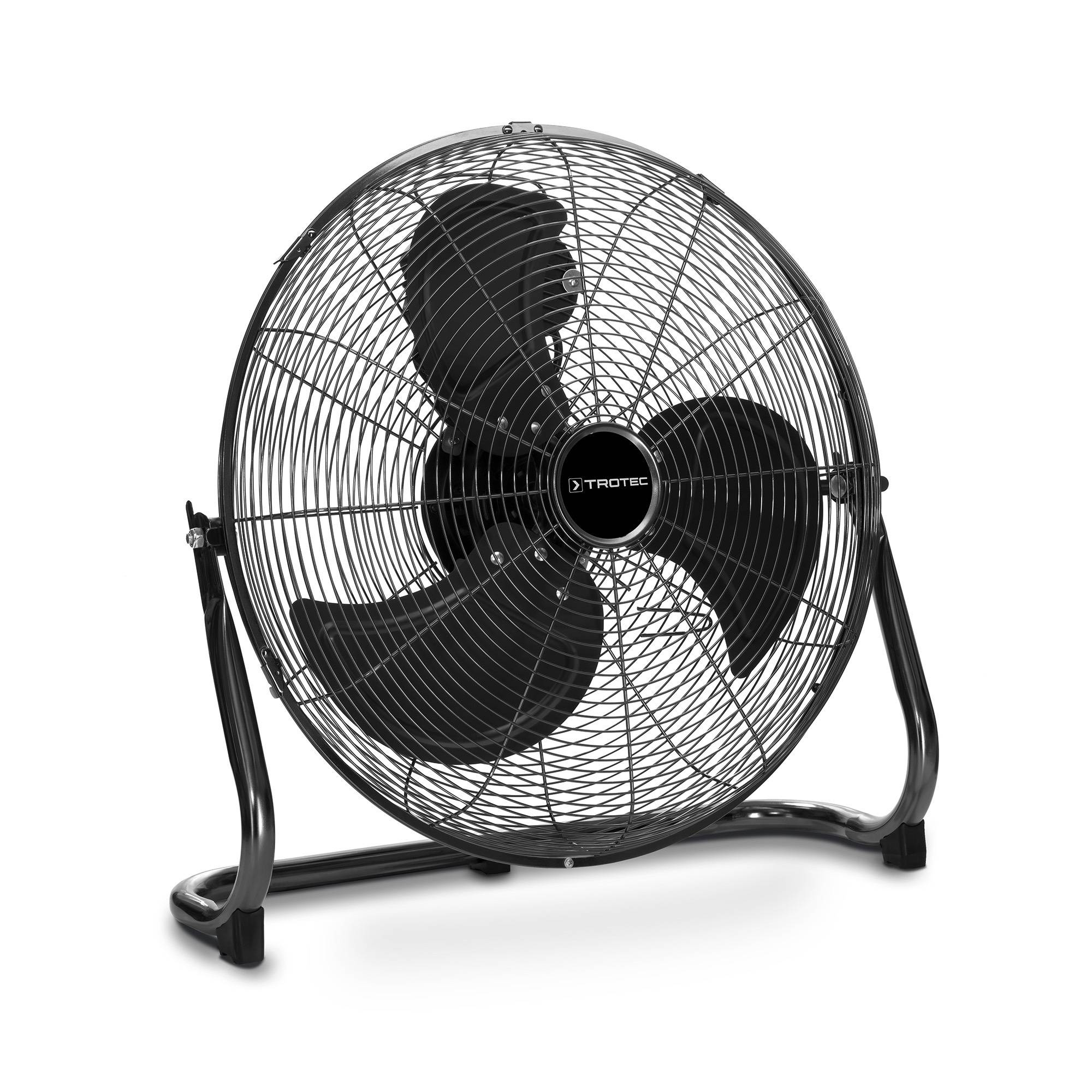 TROTEC Bodenventilator TVM 19 – 120 W, Ø 45 cm, Metallgehäuse, 3 Geschwindigkeiten, neigbar, leistungsstark, ideal für Wohnung, Büro oder Studio
