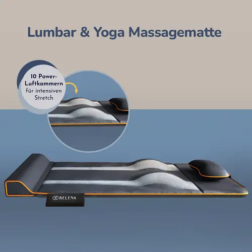 Belena Air Stretch - Massagematte mit Wärmefunktion - elektronische Full Body Massage Matte für Rücken, Schultern & Nacken - Massageauflage zur Mus Belena Air Stretch - Massagematte mit Wärmefunktion - elektronische Full Body Massage Matte für Rücken, Schultern & Nacken - Massageauflage zur Mus