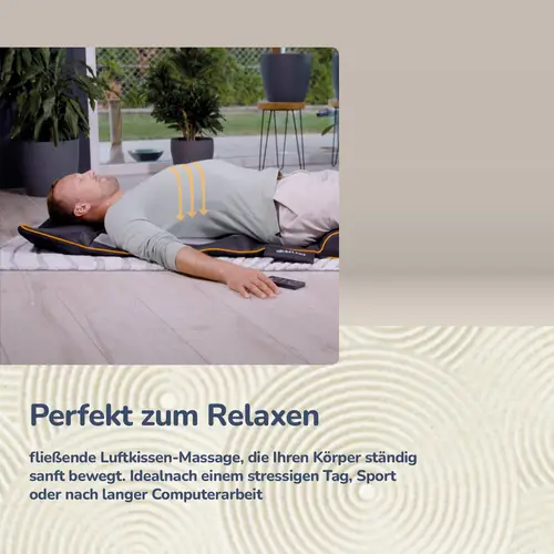 Belena Air Stretch - Massagematte mit Wärmefunktion - elektronische Full Body Massage Matte für Rücken, Schultern & Nacken - Massageauflage zur Mus Belena Air Stretch - Massagematte mit Wärmefunktion - elektronische Full Body Massage Matte für Rücken, Schultern & Nacken - Massageauflage zur Mus