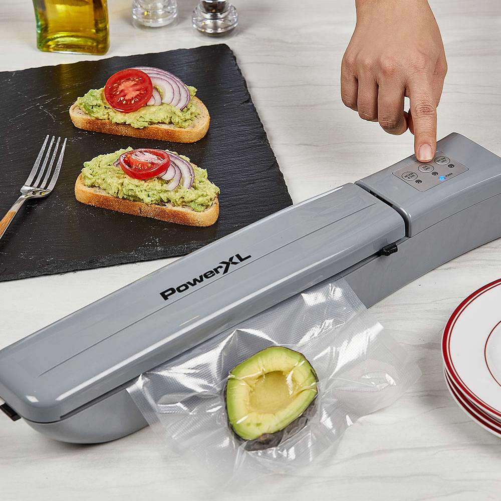 PowerXL Duo NutriSealer - Vakuumiergerät & Folienschweißgerät - 6in1 Vakuumierer zum Versiegeln, Zuschneiden & Wiederverschließen - hält Lebensmi